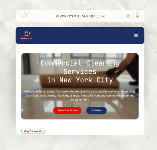 New York Clean Team website homepage