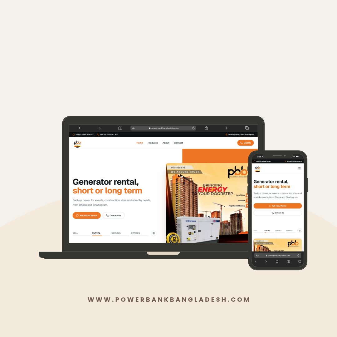 Power Bank Bangladesh website homepage