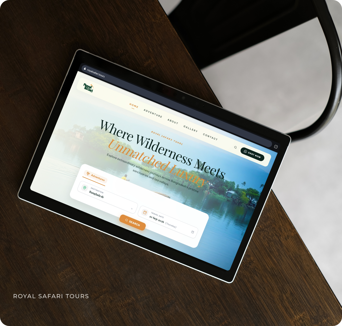 Royal Safari Tours website homepage