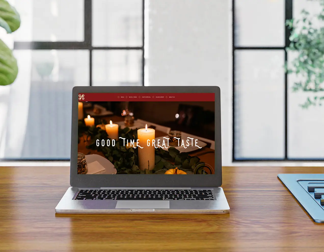 Churassco restaurant website design — laptop mockup